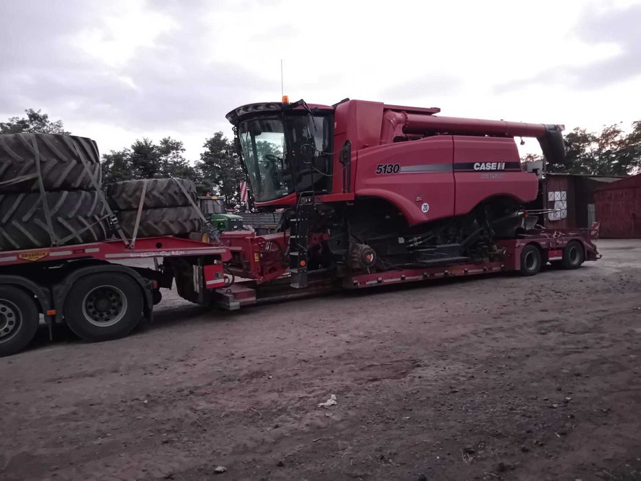 Transport combine agricole – platformă joasă, lowbed, gondola