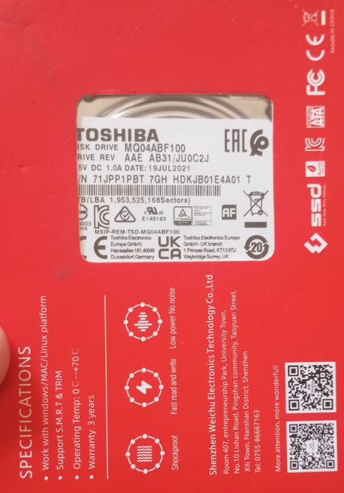 1000GB 2,5 память для ноутбуков нетбуков моноблоков внешний накопитель