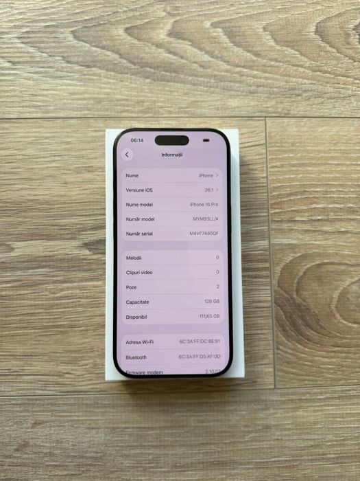 Iphone 16 PRO, 128gb, bat.88% - negru
