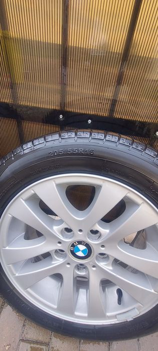 Set jante cu anvelope originale bmw,205 55 r16 în stare foarte buna