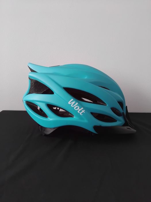 Casca de bicicleta albastra wolt
