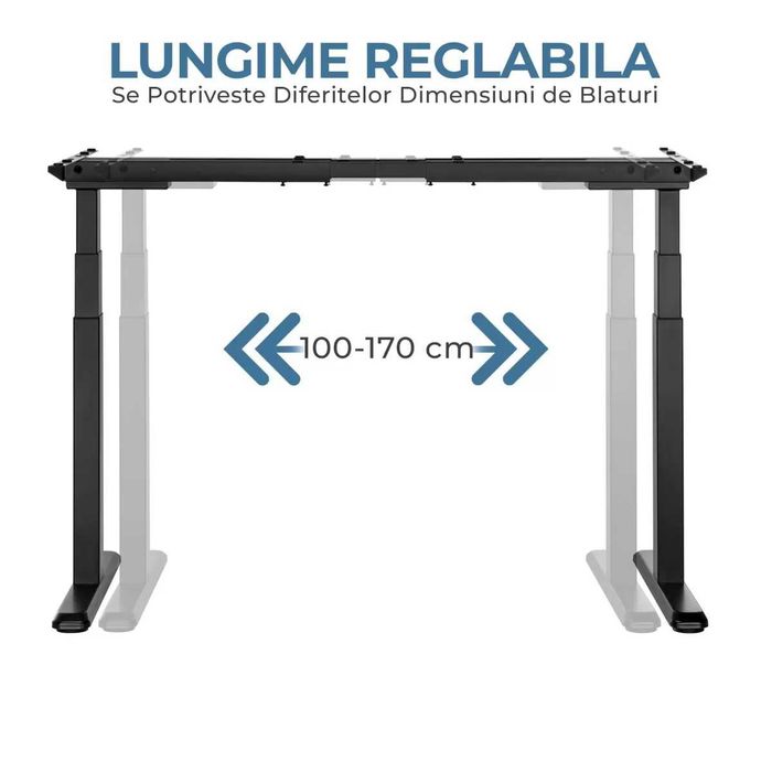 Cadru birou reglabil StableDesk 2 plus, 100kg