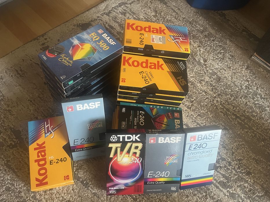 Casete Video VHS BASF, TDK si Kodak