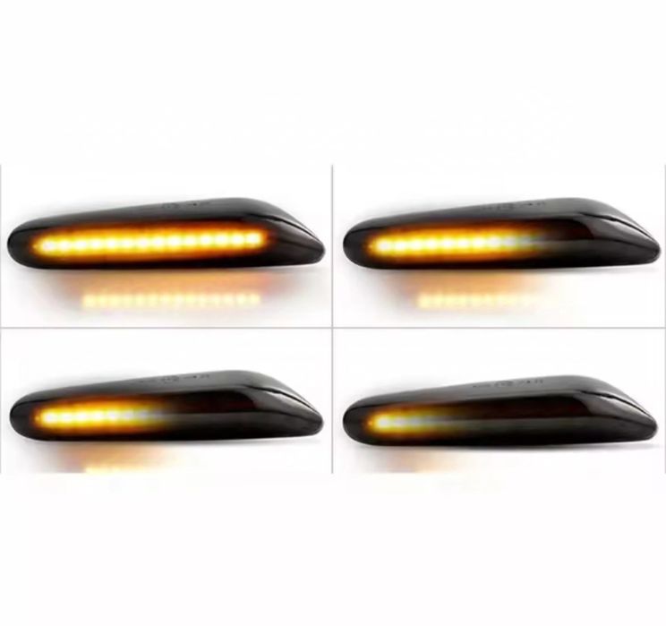 Черни Тунинг бягащи Динамични мигачи BMW E46 e60 e61 e81 e82 e83 e90