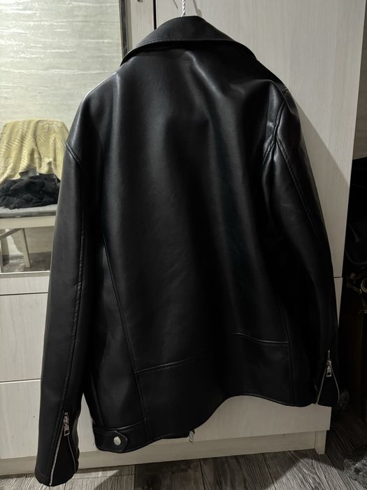 Черная кожаная косуха Defacto