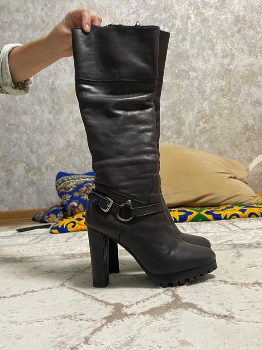 Сапоги женские кожаные