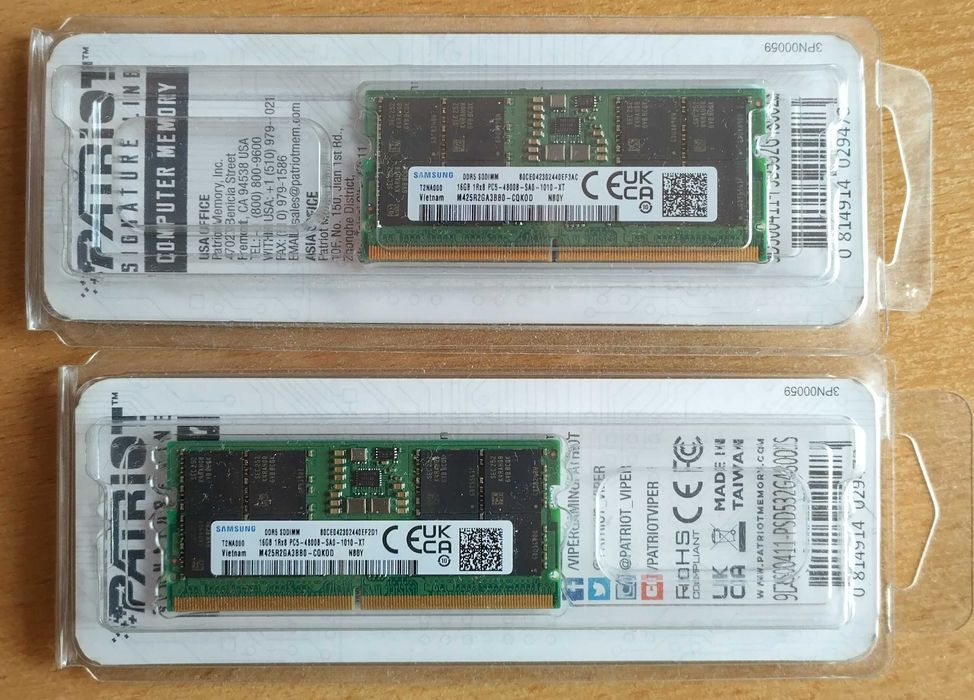 Samsung DDR5 SO-DIMM 16GB 4800MHz (2 бр.)