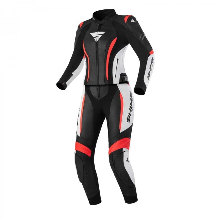 Дамски кожен мото екип SHIMA MIURA RS White/Fluo,размер 40 M/L,2 части