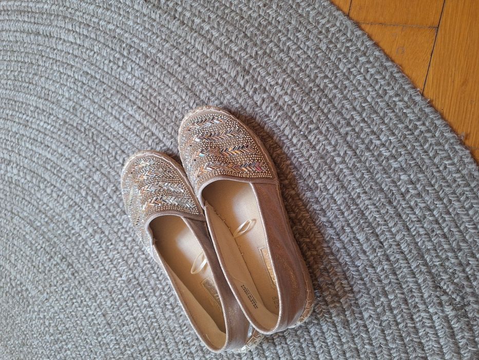 Espadrile 37 argintiu