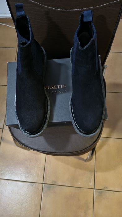 Ghete Musette piele întoarsă