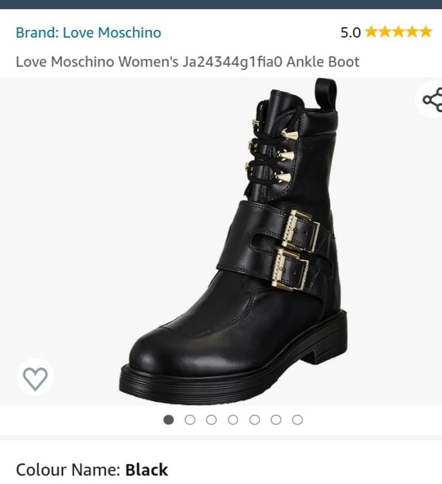 Ghete Love Moschino,  nr.36, piele naturală