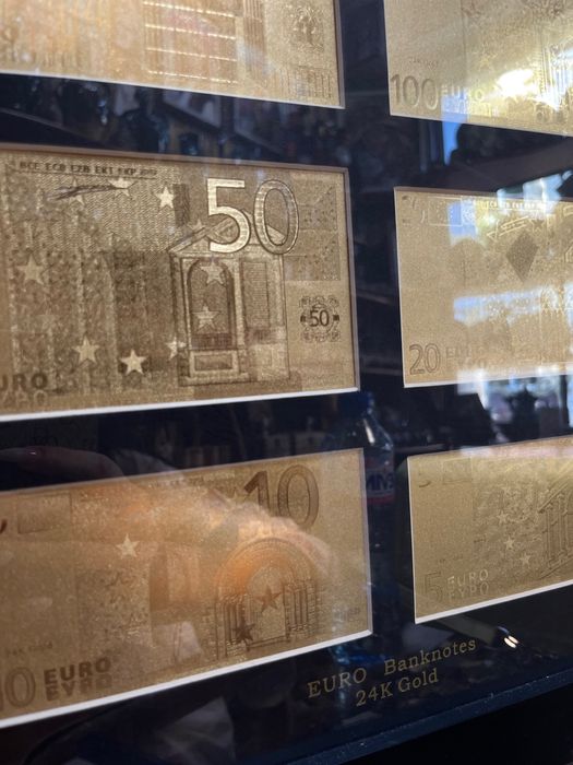 Арт сет Евро Банкноти 24к златно покритие
