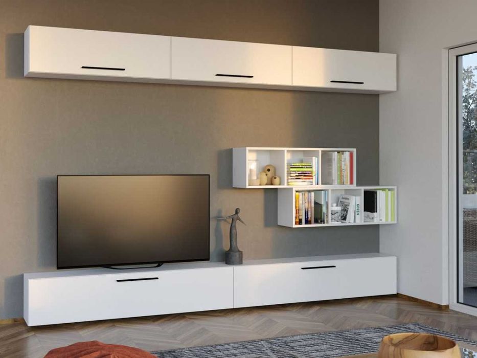 Pachet Mobila Dormitor + Living Alb