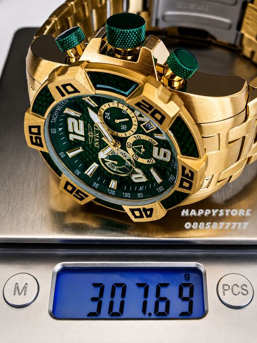 INVICTA Aviator green dial 50 mm, Инвикта нов мъжки часовник