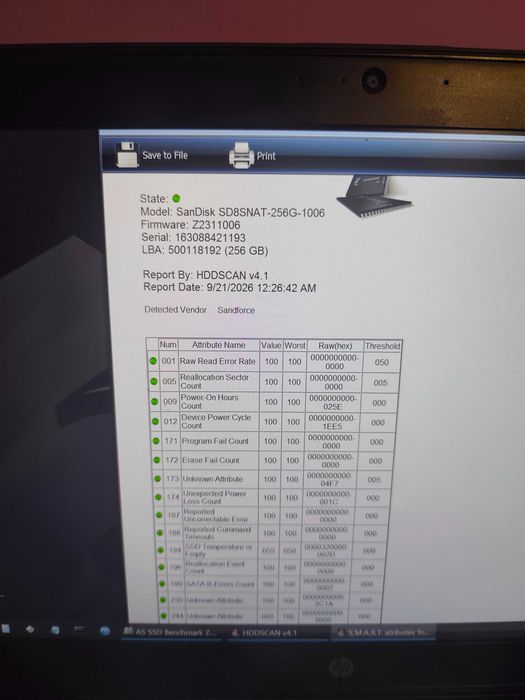 SSD SanDisk Z400s 256GB M.2 SATA 2280 – Testat