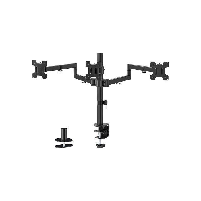 Suport birou 3 monitoare 13-27 inch WALI, articulat, Livrare Gratuita