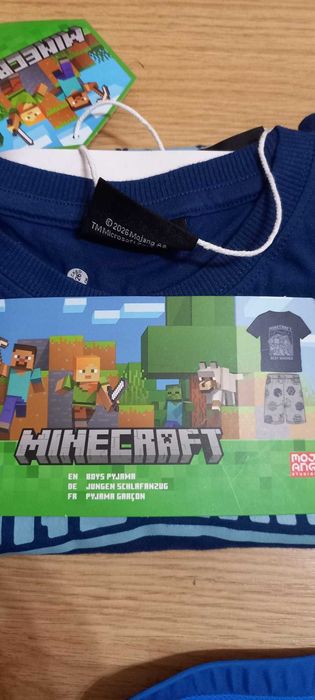 Pijama 6/8ani Minecraft/SuperMario,cu eticheta