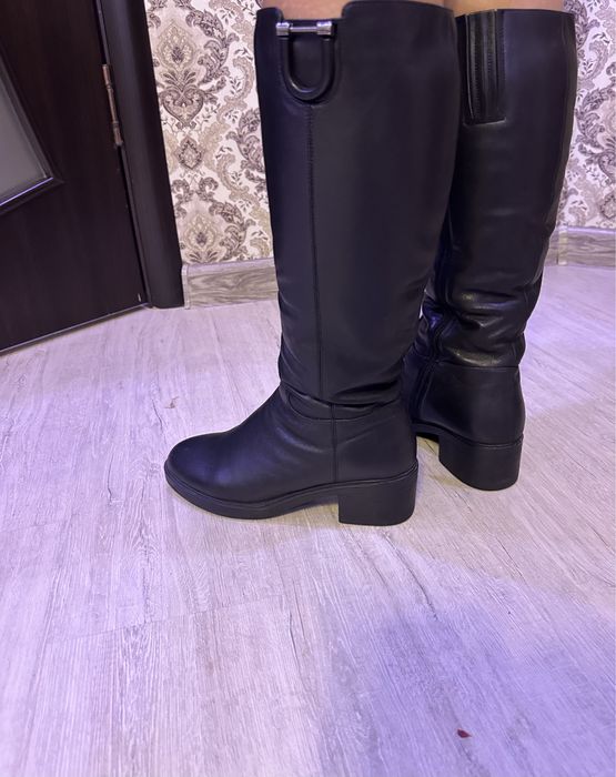 Сапоги кожаные зимный