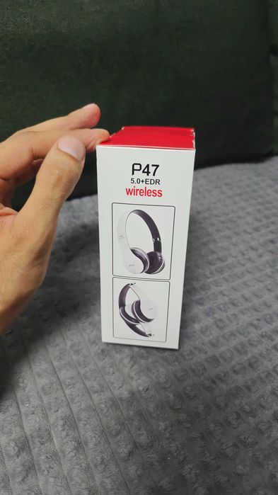 Căști Wireless P47 Bluetooth 5.0 Over-Ear, Pliabile, Bass Puternic și Microfon