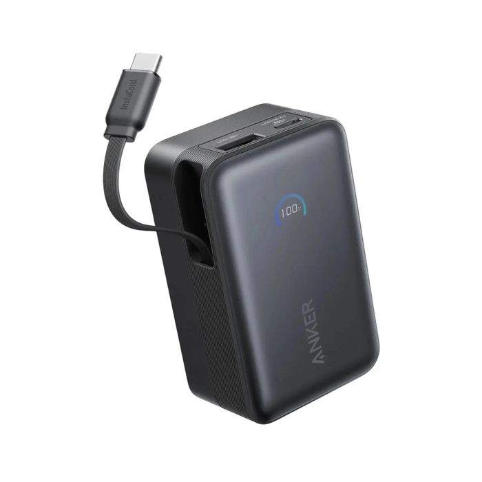 Anker Nano Power Bank 10000mAh 45W with Built-In Cable A1638