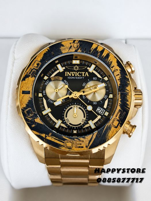 INVICTA Carbon Hawk Gold 48 mm, Инвикта нов мъжки часовник