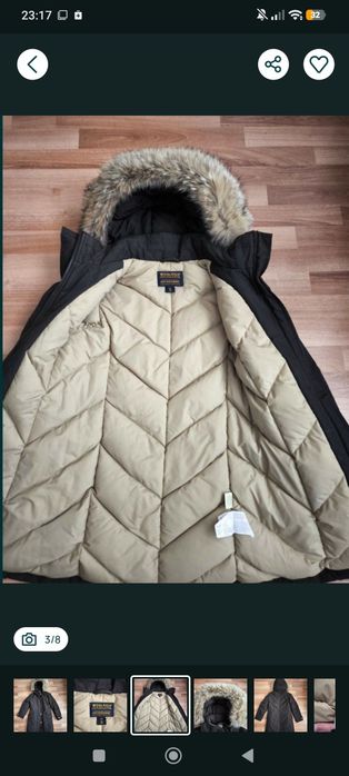 Parka copii Woolrich puf și pene 10 ani