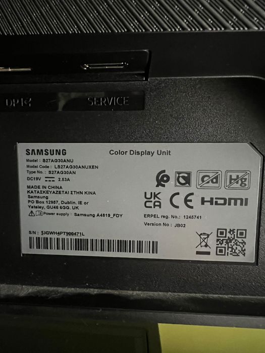 Монитор Samsung G3, 144HZ, 27”