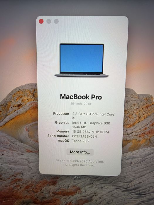 Macbooc Pro, 16 inch, 2019