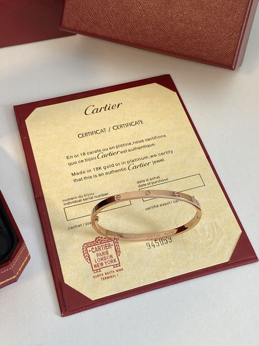 Brățară Cartier LOVE Slim 17 Rose Gold 24K
