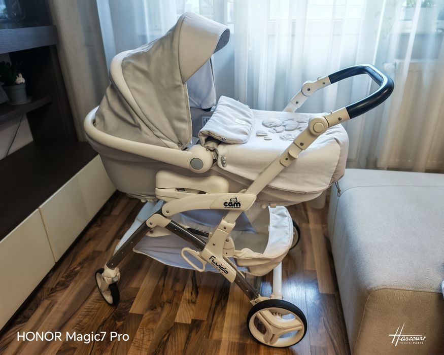 Cărucior CAM  3 în 1 – Adus din Italia – Amortizoare – Stare buna