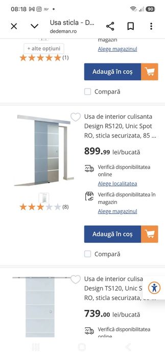 Usa de sticla ca noua