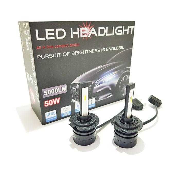 Диодни крушки За Кола Автомбил МПС 3500 H1 H3 H4 H7 H11 9005 9006 - 50w 2бр/к-т сертификат CE, RoSH 2500 lm Нови