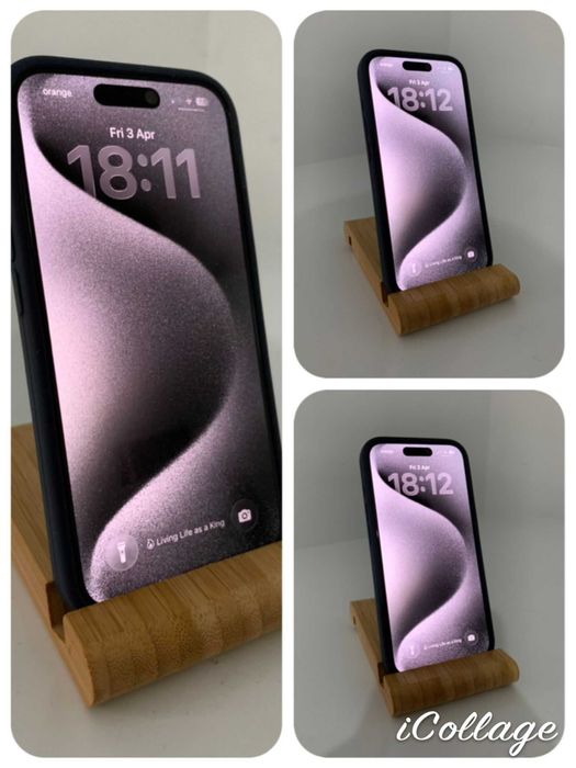 Apple iPhone 15 Pro, White Titanium, 128GB, Neverlocked, 86% Sănătatea Bateriei