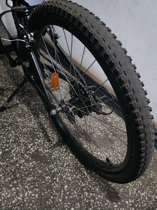 Bicicletă MTB EXPL 500 24" negru copii 135-150 cm