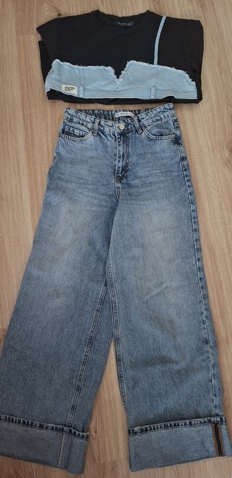 Дънки Rimas и тениска с деним акцент