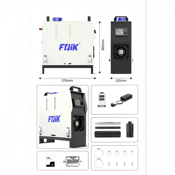 Incalzitor stationar diesel FDIK 8KW, 12V/24V DC sau 230V AC, 5L