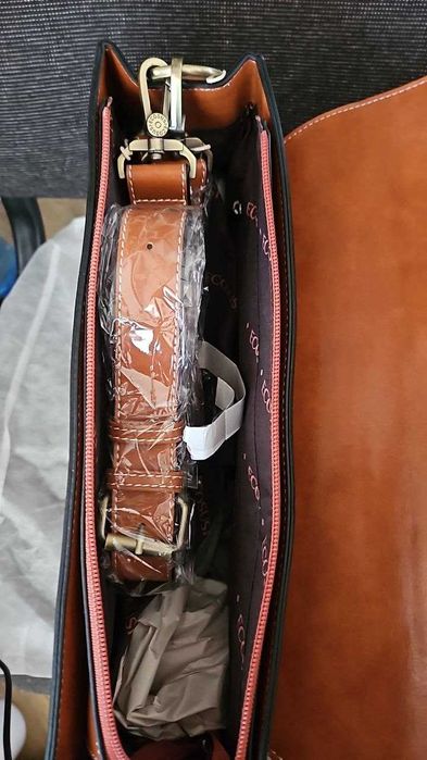 ECOSUSI Раница за жени, за лаптоп тип „куфарче“, веганска кожена чанта