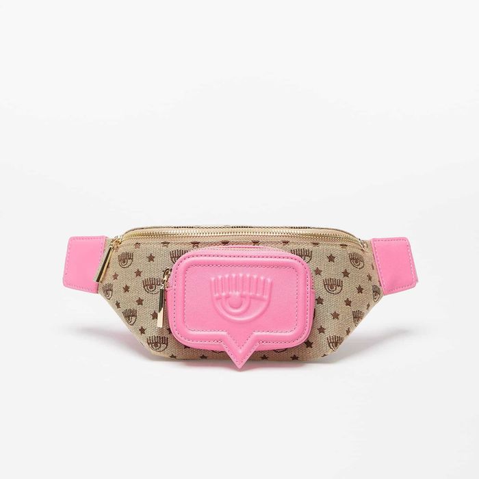 Chiara Ferragni Canvas Funky Bag - Оригинална дамска чанта за кръст и рамо