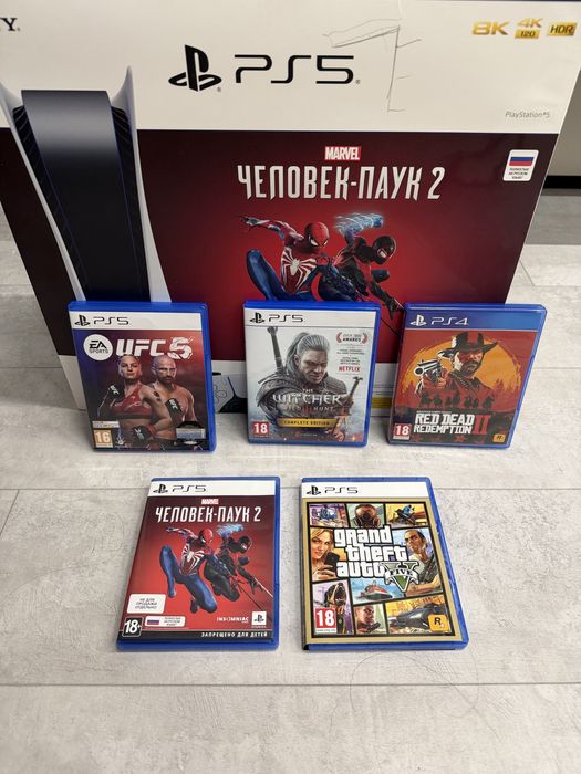 Срочно продам PlayStation 5+5 топовых игр