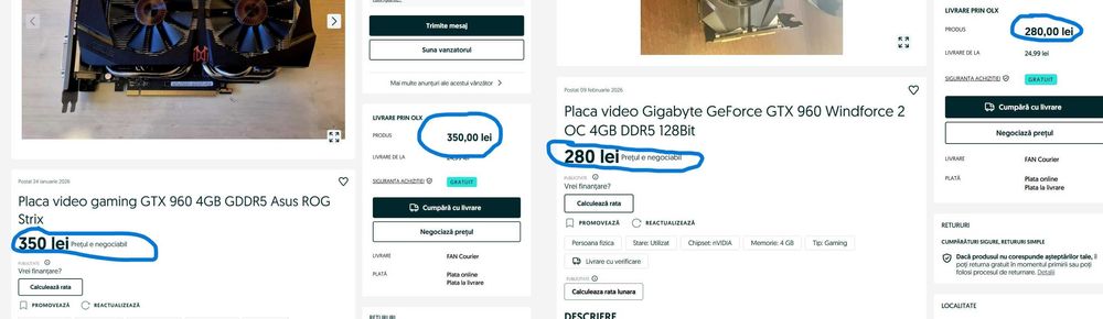 Placa video MSI GTX 960 OC 4GB GDDR5 (PCI-E 16X)