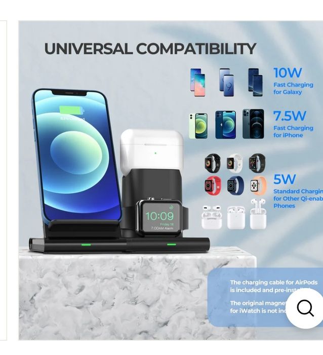 Încărcător wireless 3-in-1