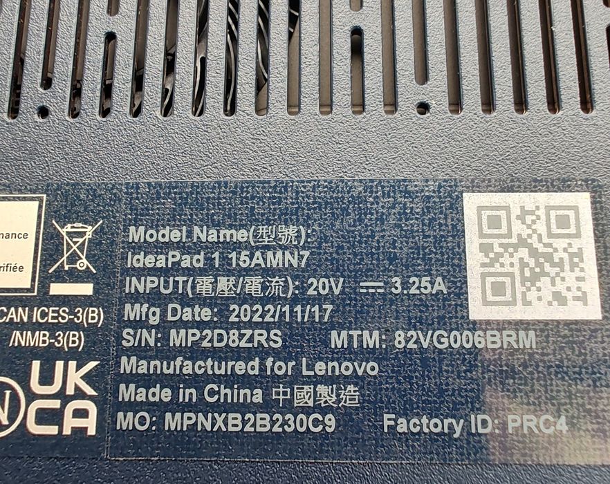 Laptop Lenovo Ideapad 1