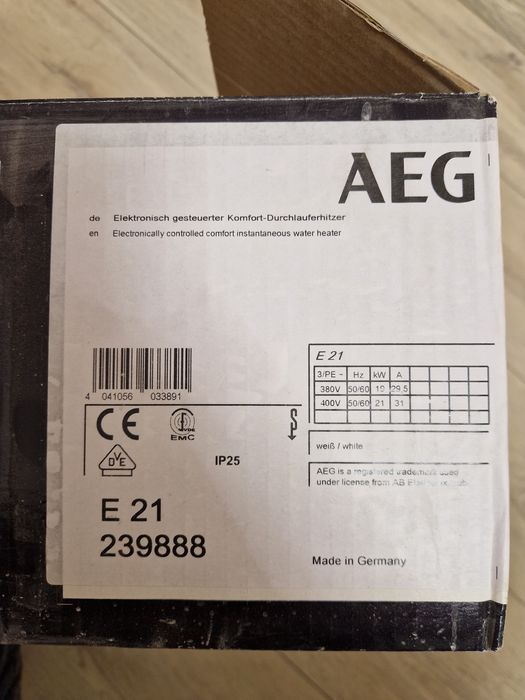 AEG водонагревател / електрически бойлер