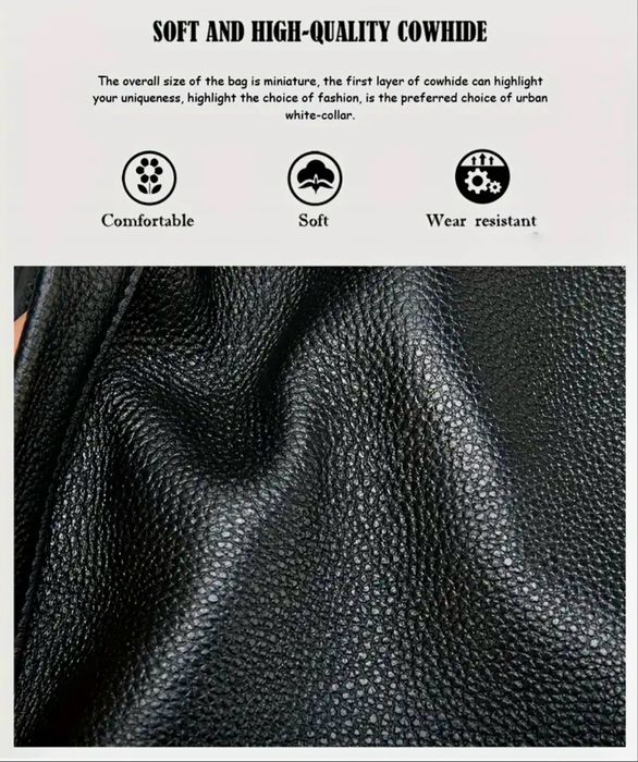 Мъжка кожена чанта /Ежедневна, обемна и елегантна, черна естест. кожа!