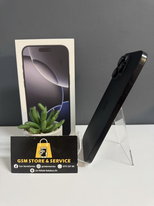 Iphone 16 Pro Max 256Gb Black Titanium 100%Bat 2 Ani Garantie Gsm Store&Service