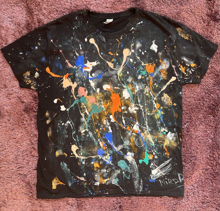 Ръчно рисувани фанелки съметани с принт