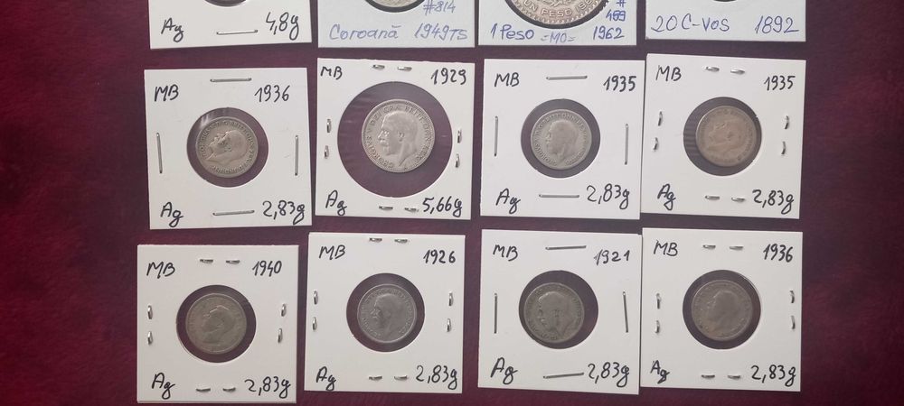 24 monede Argint / 97,53 grame