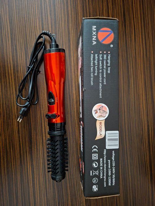 Perie de par electrica multifunctionala, ceramica turmalina, 1200W, 3 trepte de temperatura, set 2 capete