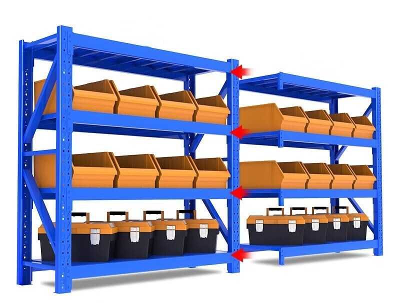 Складской стеллаж большой синий для тяжёлых грузов\Baland ko‘k javon