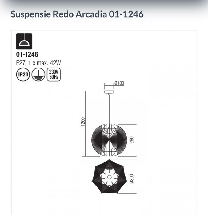 Lustra Arcadia pentru interior (2 buc)